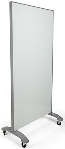Double Sided Mobile Full Height Glass Whiteboard 36" x 70" Mobile Full Height Glass Whiteboard