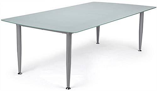 Silver Legs Frosted Glass Dry Erase Table Frosted Glass Dry Erase Table with Silver Legs
