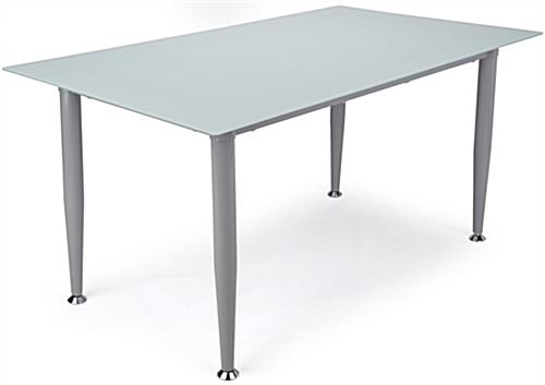 White Top Frosted Glass Whiteboard Desk Frosted Glass Whiteboard Desk with White Top