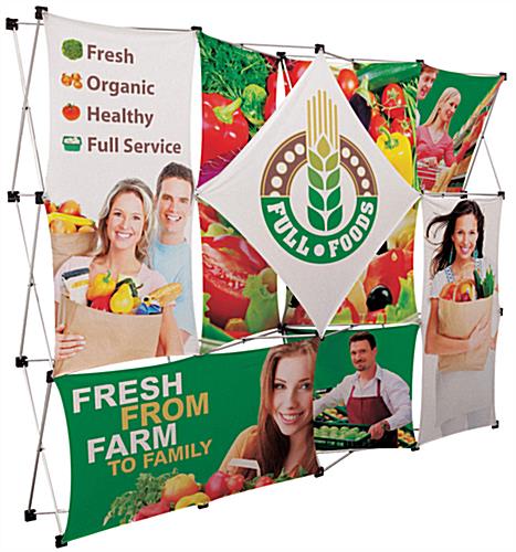 Trade Show Pop Up Creates Beautiful Booth Backdrop Trade show pop up with dye-subliamated printed graphics