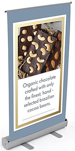 Replacement Graphics for TTRET2440G - Custom Printed Tabletop retractable banner with aluminum feet