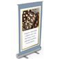 Tabletop retractable banner with aluminum feet