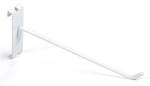 10" White Wire Grid Panel Single Stem Hook Sold as Pack of 25 Pack of (25) 10" white wire grid panel single stem hook