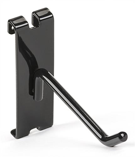 4" Black Gridwall Hook with 30° Angled Tip 30° angled tip 4" black gridwall hook