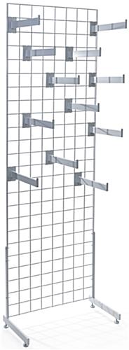 White Gridwall Faceout Merchandiser Set with 24 Total Hooks White Gridwall Faceout Merchandiser Set with 12 Hooks Per Display