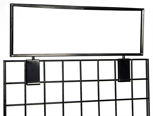 This gridwall sign holder holds 22" x 7" graphics Gridwall Sign Holder - 22" x 7"