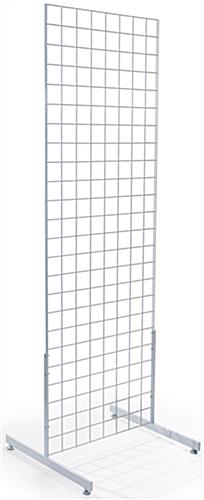 White Gridwall "T" Base Merchandisers with Double Sided Design Double Sided White Gridwall "T" Base Merchandisers