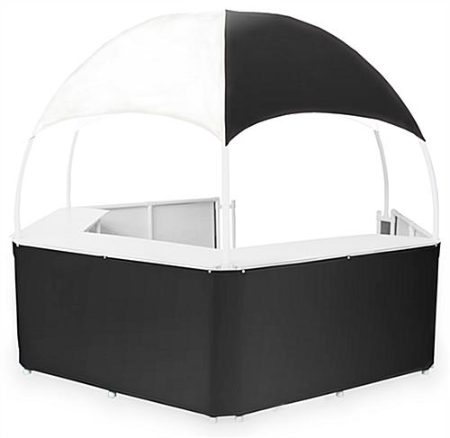 Black/White Tent Kiosk with Carrying Bags 12' Wide Black/White Tent Kiosk