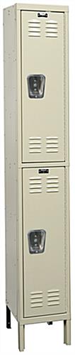 Nude View of Double Tier Lockers Double Tier Lockers with Steel Frame and Doors