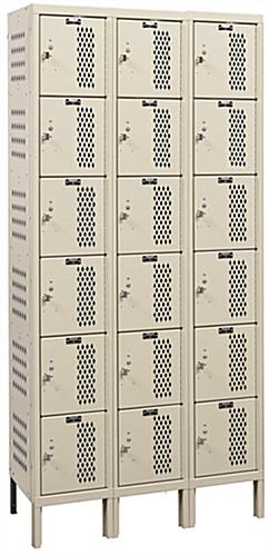 Nude View of Work Lockers Work Lockers with 18 Compartments