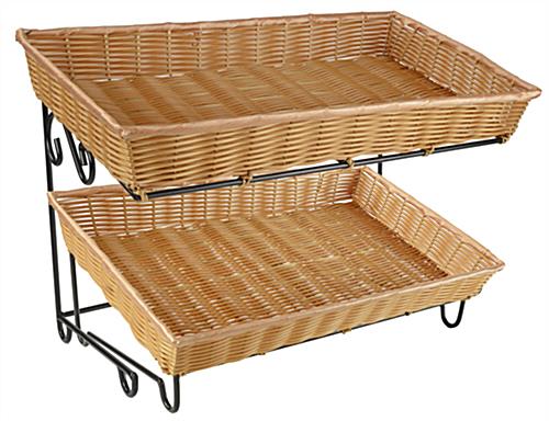 Basket Display Stands are Made for Countertop Use Basket Display Stands