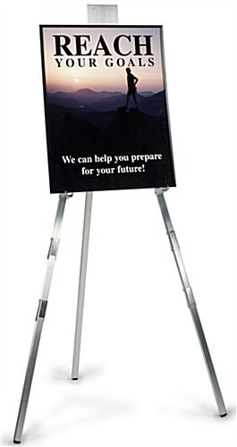 4-1/2 x 73 x 1-Inch, Silver Satin Aluminum Display Easel, With Rubber Feet Display Easels Are 6 Ft. Tall With Satin Aluminum Finish
