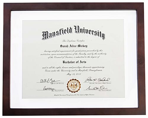 This floating frame is perfect for awards and certificates of any kind Espresso Floating Picture Frame