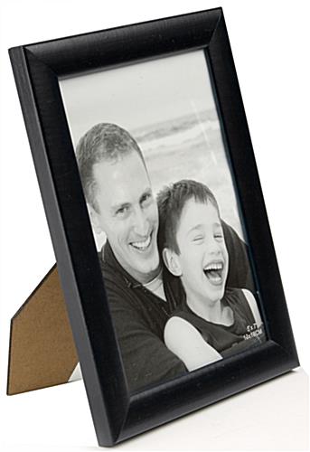 6-1/4 x 8-1/4 x 1/2-Inch, Matte Black Finish Wood Photo Frame Displays 5 x 7-Inch Pictures Black Wood Photo Frame With A Glass Lens - 5" x 7"