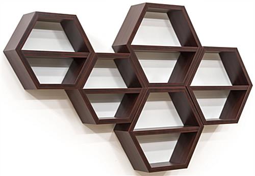 Contemporary Hexagon Honeycomb Shelving Hanging Hexagon Honeycomb Shelving