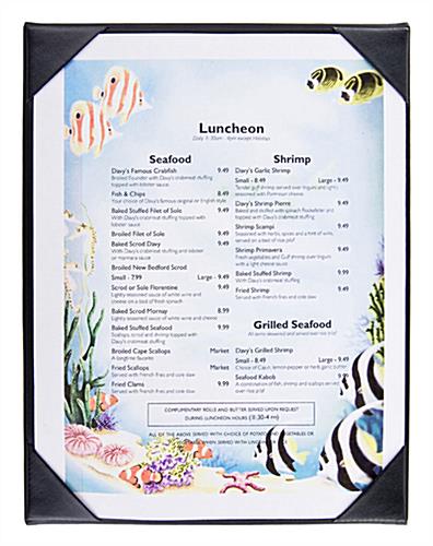 Single Panel Menu Cover For Cafés and Restaurants Single Panel Menu Cover