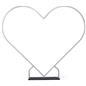 Heart shaped graphic backdrop with an aluminum frame