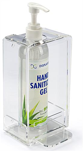 This Hand Sanitizer Pump Bottle Holder is a Great Space Saver Acrylic hand sanitizer pump bottle holder