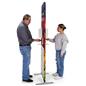 24 inch x 78.75 inch touchless hand sanitizer banner stand with lightweight frame
