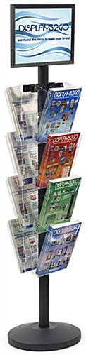 17” x 11” Sign Post with 8 Clear Literature Pockets Perfect for Trade Shows 17” x 11” Sign Post with 8 Clear Literature Pockets, Floorstanding