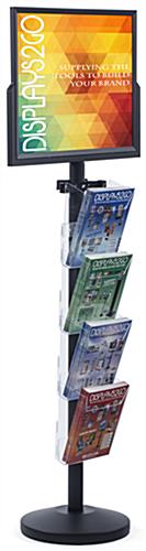 24” x 18” Sign Post with 4 Clear Literature Pockets Great for Showroom Floors 24” x 18” Sign Post with 4 Clear Literature Pockets, Floorstanding