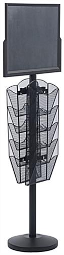 24” x 18” Sign Post with 10 Mesh Literature Pockets Ideal for Showroom Floors 24” x 18” Sign Post with 10 Mesh Literature Pockets, Landscape Orientation