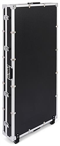 25 x 51 Storage Case w/ Wheels, Luggage Handle, EVA Custom Foam Padding - Black Locking hard photo booth travel case with aluminum frame