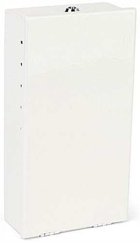 This Locking Pole Mount Utility Box Is Constructed of Steel White locking pole mount utility box