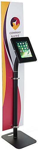 Black Custom Branded Tablet Security Kiosk Custom Branded Tablet Security Kiosk with 12" x 60" Custom Graphic