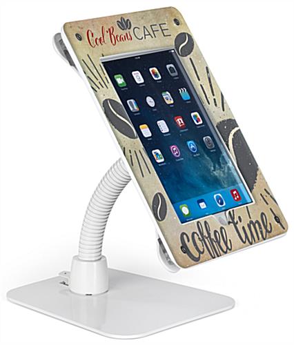 Custom Secure flexible iPad Stand - Personalize with your Graphics Custom secure flexible iPad stand with UV printed graphics
