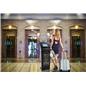 Custom backlit graphic iPad kiosk perfect for hotel lobby check in