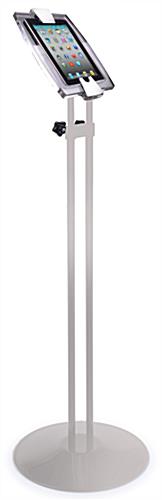 White iPad Mini Floor Enclosure | Interactive Merchandising Display iPad Mini Floor Enclosure