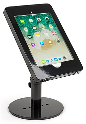 Countertop iPad Pro Tablet Stand is Designed for the Perfect Fit Countertop iPad Pro tablet stand with pre-drilled holes for permanent mounting in public environments