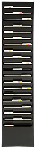 Wall Mounted File Organizer with Black Finish Wall Mounted File Organizer with Black Finish