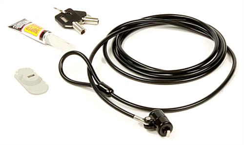 Electronic Security Slot Cable Lock with Keys Electronic Security Slot Cable Lock