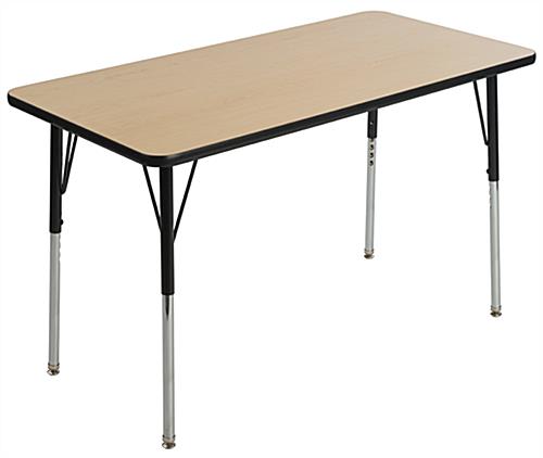Elementary School Table with 48" Long Rectangular Top Rectangular Elementary School Table