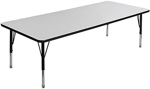 Childrens Dry Erase Table with 72" Long Top Rectangular Childrens Dry Erase Table