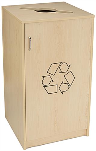 Maple Café Recycling Cabinet Café Recycling Cabinet with Maple Finish
