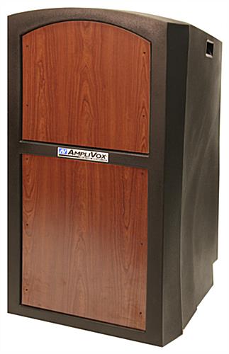 Rolling Weatherproof Podium - Great for Audiences Rolling Weatherproof Podium in Cherry