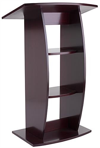 Wood Veneer Lecturn with a Mahogany Finish Lecturn