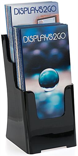 Propped View of 2 Step Plastic Publication Holder 2 Step Plastic Publication Holder for Brochures