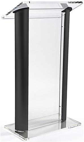 Black Podium Lectern Shipped Fully Assembled Black Podium Lectern with Large Reading Surface and Book Stop