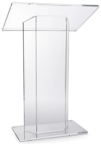 Large Top "CV" Acrylic Podium with Sleek Panels Sleek Large Top "CV" Acrylic Podium