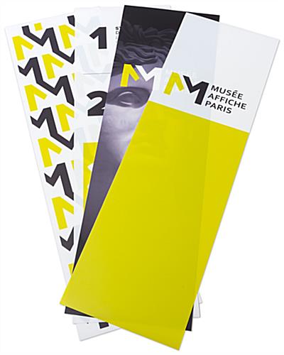 These Display Pedestal Replacement Graphics for LEDDCPSLVG with High Quality UV Printing Maintain Their Vibrancy Full color display pedestal replacement graphics for LEDDCPSLVG