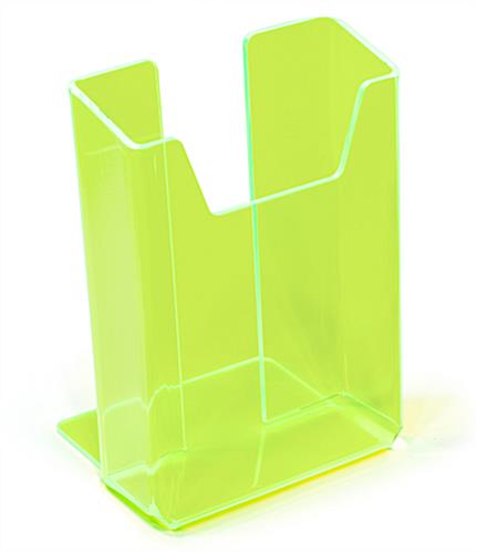 Green Plastic Brochure Holder is Great for Displaying Booklets or Brochures Green plastic brochure holder for tabletops and counters