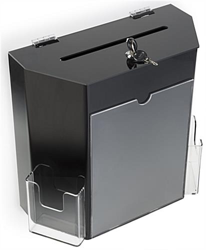 Black Suggestion Box with 2 Pockets - Nude Black Suggestion Box with 2 Pockets - Tabletop or Wall Mount