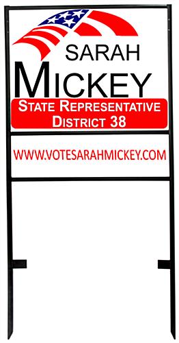 Lawn Sign Stake H Frame with Lower Rider Lawn Sign Stake