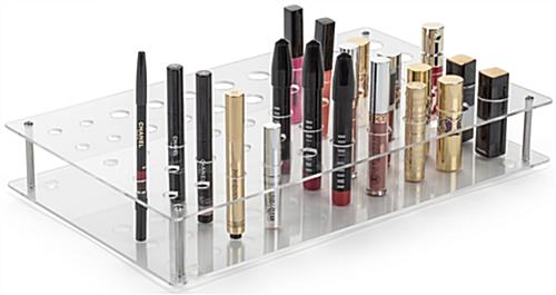 2" Tall Acrylic Retail Counter Makeup Display 15.5" Wide Acrylic Retail Counter Makeup Display