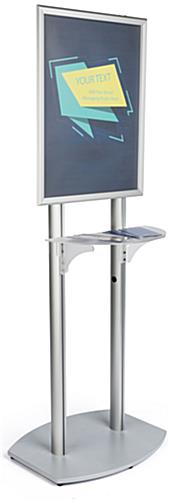 22x28 Double Pedestal Poster Display with Acrylic Shelf 22x28 Double Pedestal Poster Display with Frosted Shelf