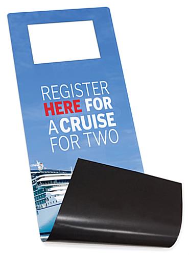 Custom Display Kiosk Graphics for 12.9 IPGRAND Series Tablet Stands with Magnetic Attachment Magnet-backed custom display kiosk graphics for 12.9 IPGRAND Series tablet stands